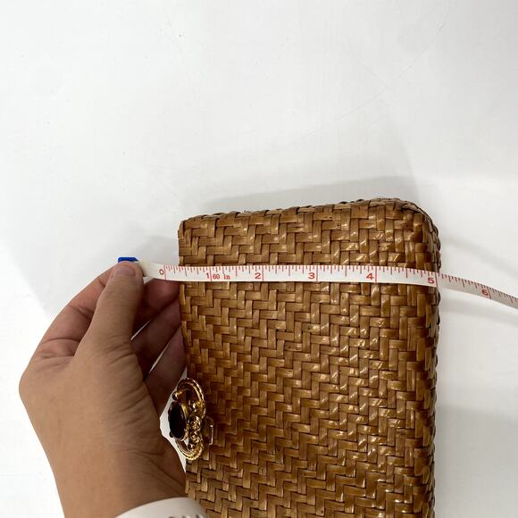 Vintage Doran International weaved straw clutch - Picture 9 of 10